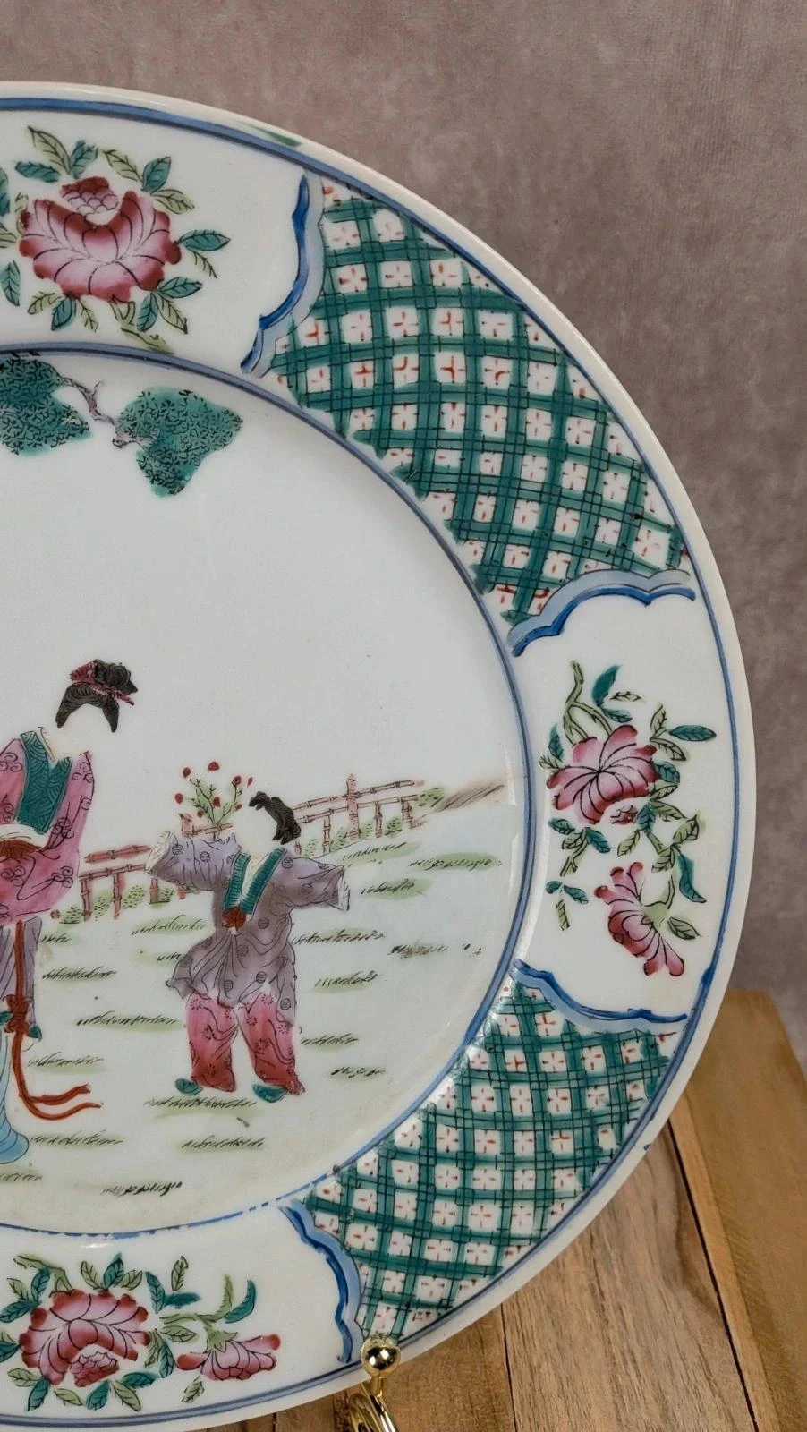 Grande assiette chinoise peinte à la main – photo 4